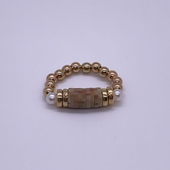 NWT Wool + Pepper Co. Beaded Stackable Ring - Picture 3 of 4